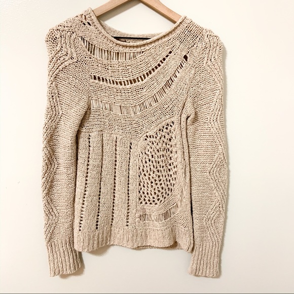 MOTH FOR ANTHROPOLOGIE Open Knit Sweater Size S - Picture 2 of 8